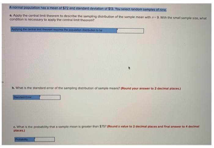 Solved A. Apply The Central Limit Theorem To Describe The | Chegg.com