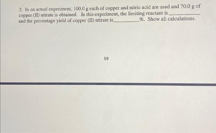 copper and nitric acid experiment