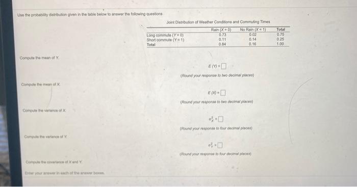 Solved Use the probability distribution given in the table | Chegg.com