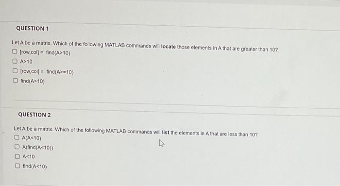 Solved QUESTION 1 Let A Be A Matrix Which Of The Following Chegg