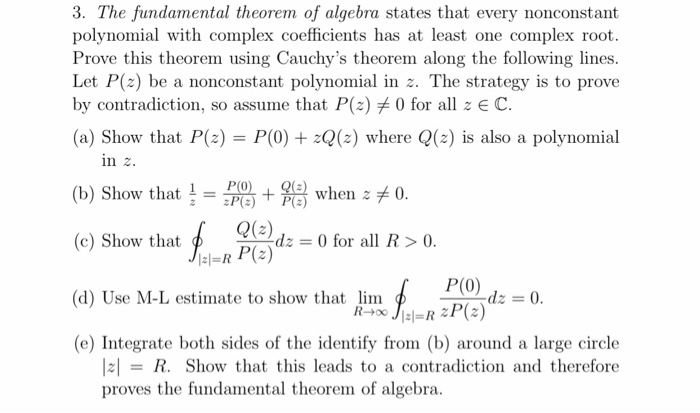 Solved: 3. The Fundamental Theorem Of Algebra States That | Chegg.com