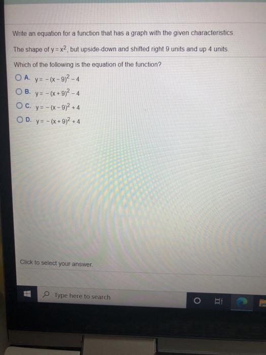 Solved Write an equation for a function that has a graph | Chegg.com