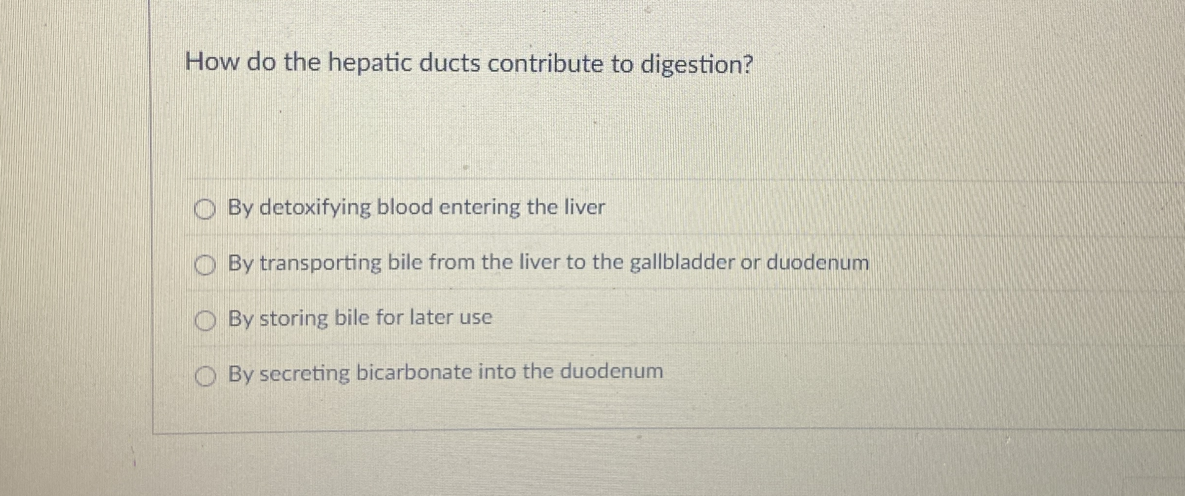 Solved How Do The Hepatic Ducts Contribute To Digestion?by 