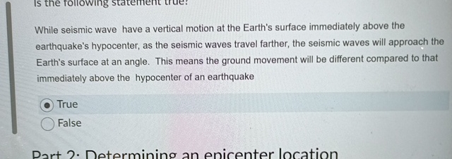 Solved While seismic wave have a vertical motion at the | Chegg.com