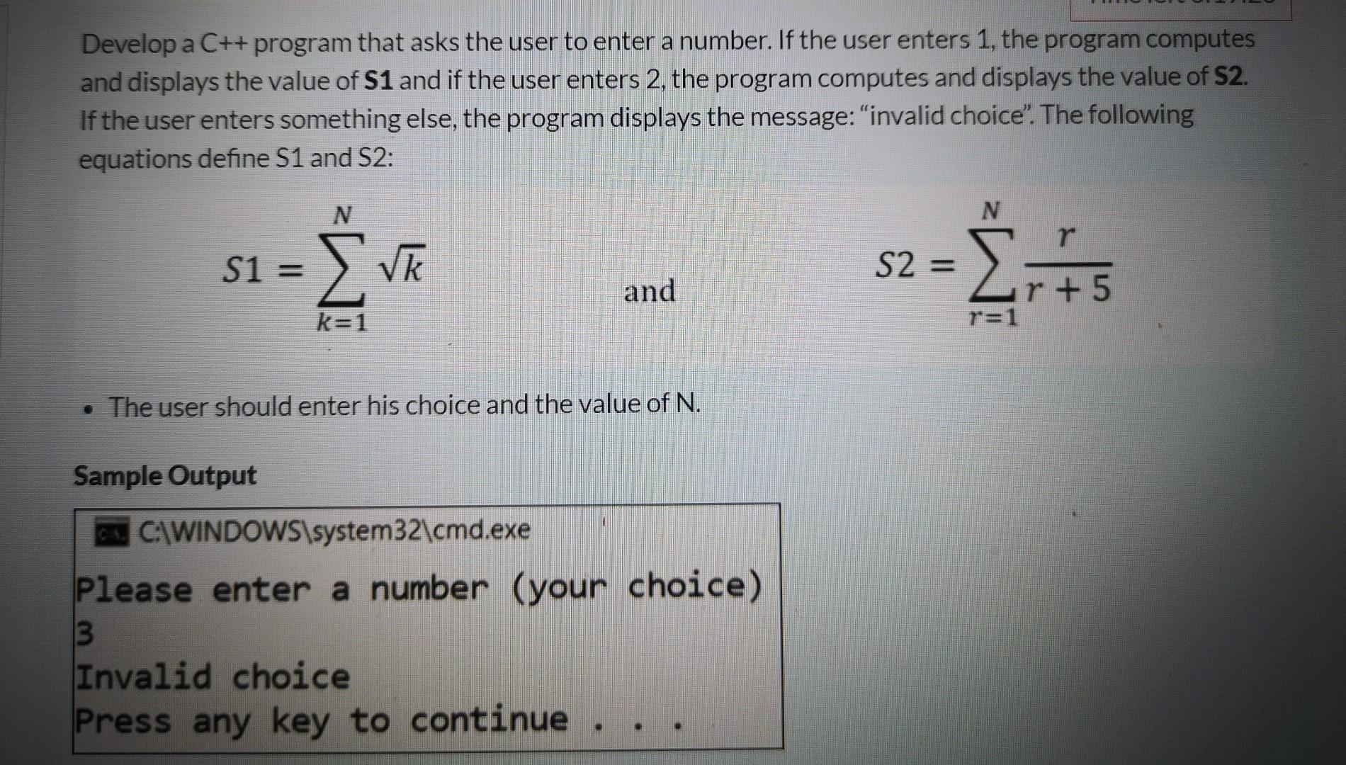 Solved Develop a C++ program that asks the user to enter a | Chegg.com