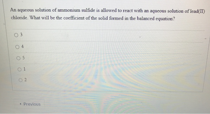 Solved Which Of The Following Will Be Spectator Ions In T