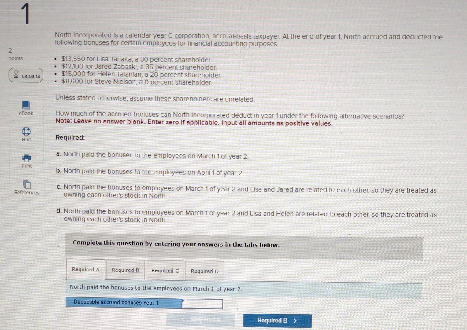 Solved Question 51 ﻿ptsCitrus Corporation is a calendar year