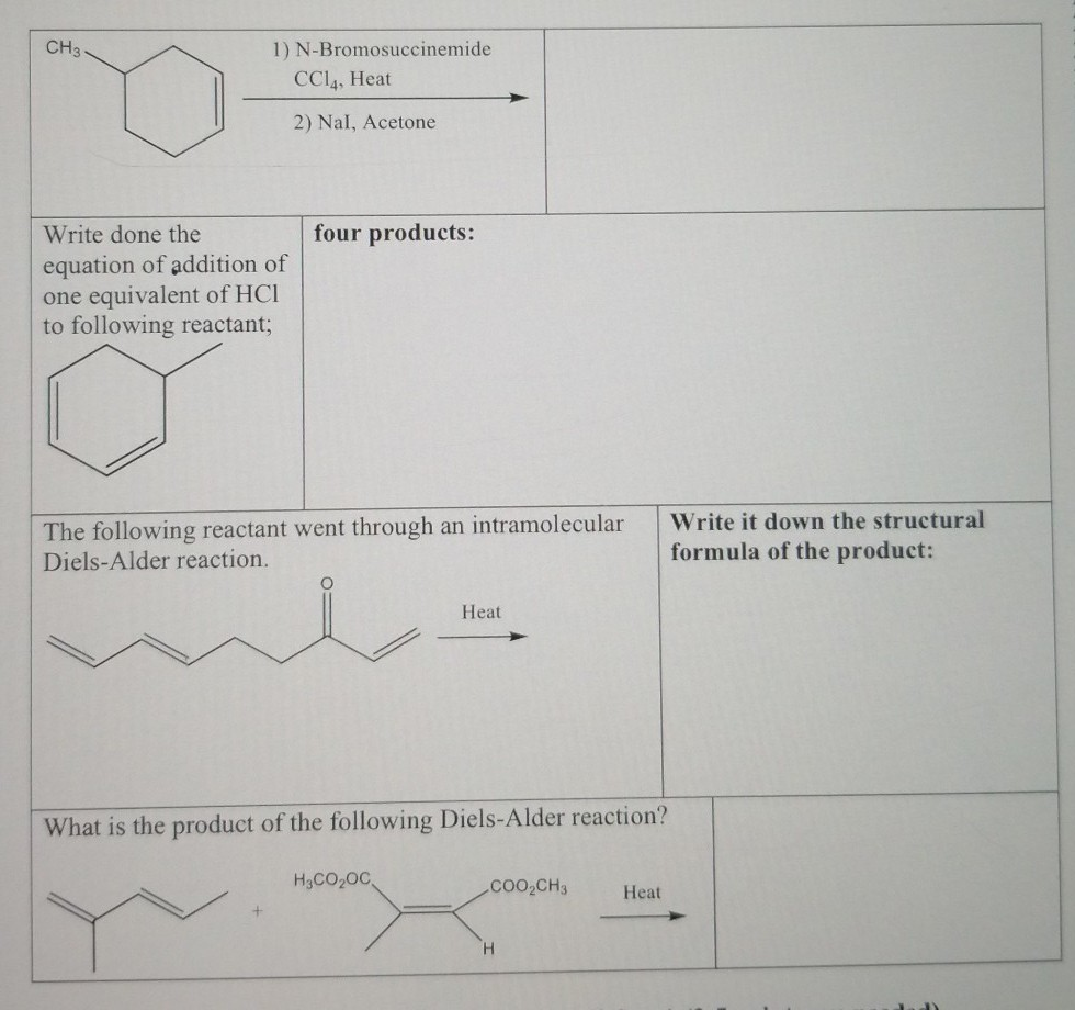 Solved Complete the following reactions and name the | Chegg.com