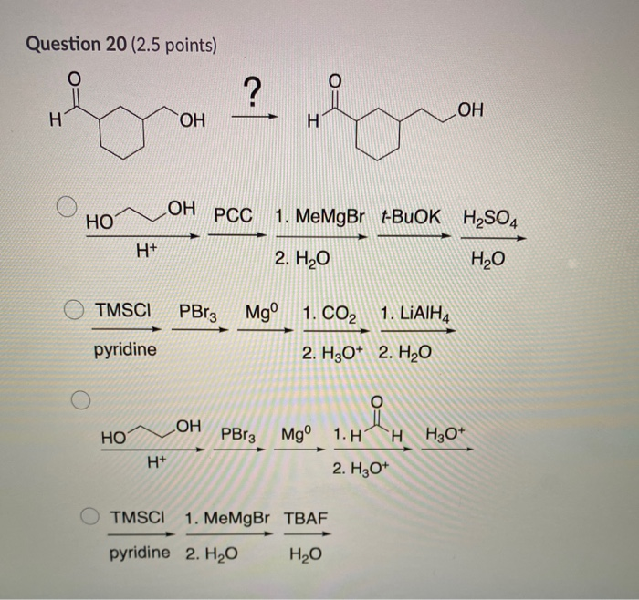 Solved Question 19 (2.5 points) Provide the correct order of | Chegg.com