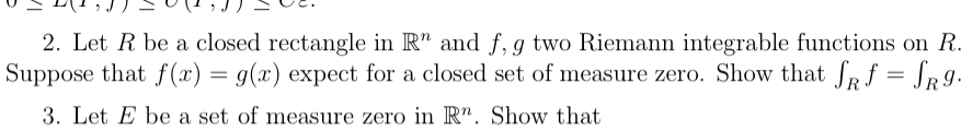 Solved Let R ﻿be a closed rectangle in Rn ﻿and f,g ﻿two | Chegg.com
