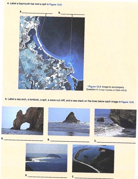 dentifying Shoreline Features 1. Use the descriptions