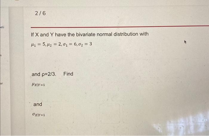 If X and Y have the bivariate normal distribution | Chegg.com