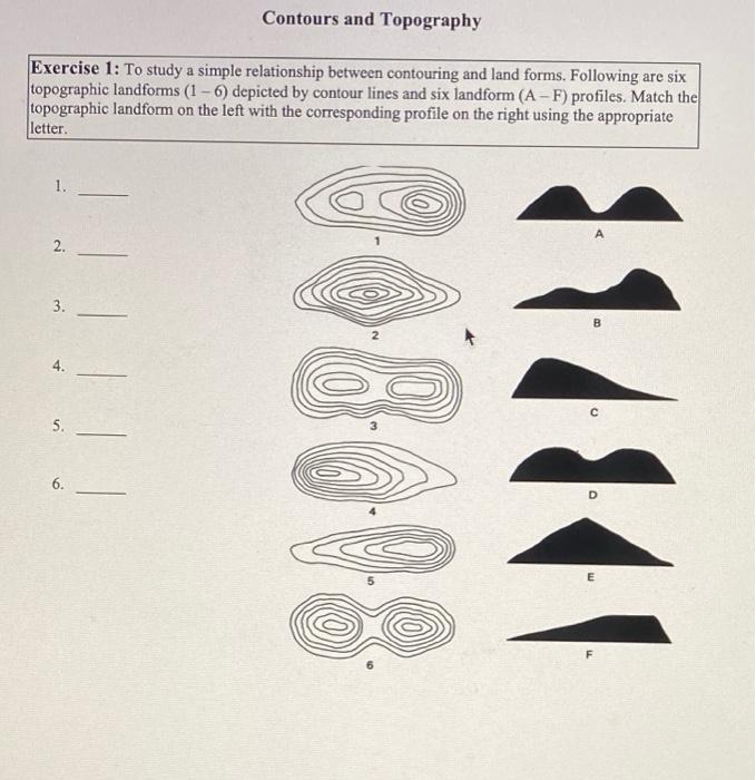 Solved Contours and Topography Exercise 1 To study a simple