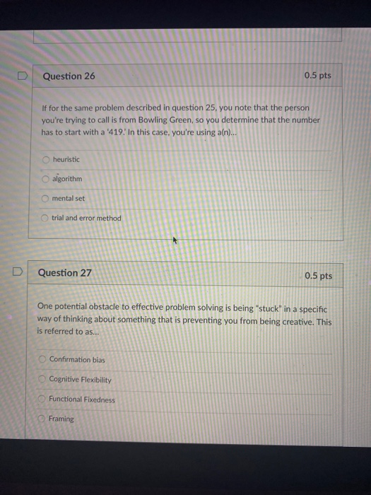 Solved Question 26 0.5 pts If for the same problem described | Chegg.com