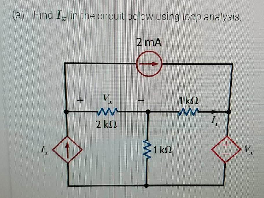Solved (a) Find Ic in the circuit below using loop analysis. | Chegg.com