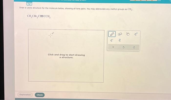 Solved Draw A Lewis Structure For The Molecule Below Chegg Com