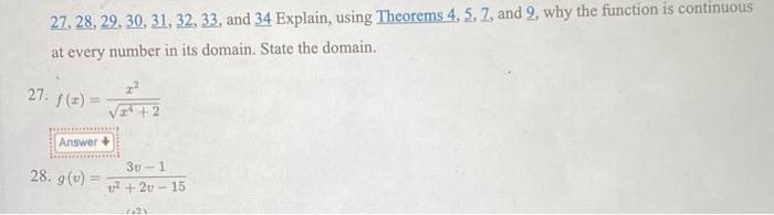 Solved 27, 28, 29, 30, 31, 32, 33, and 34 Explain, using | Chegg.com