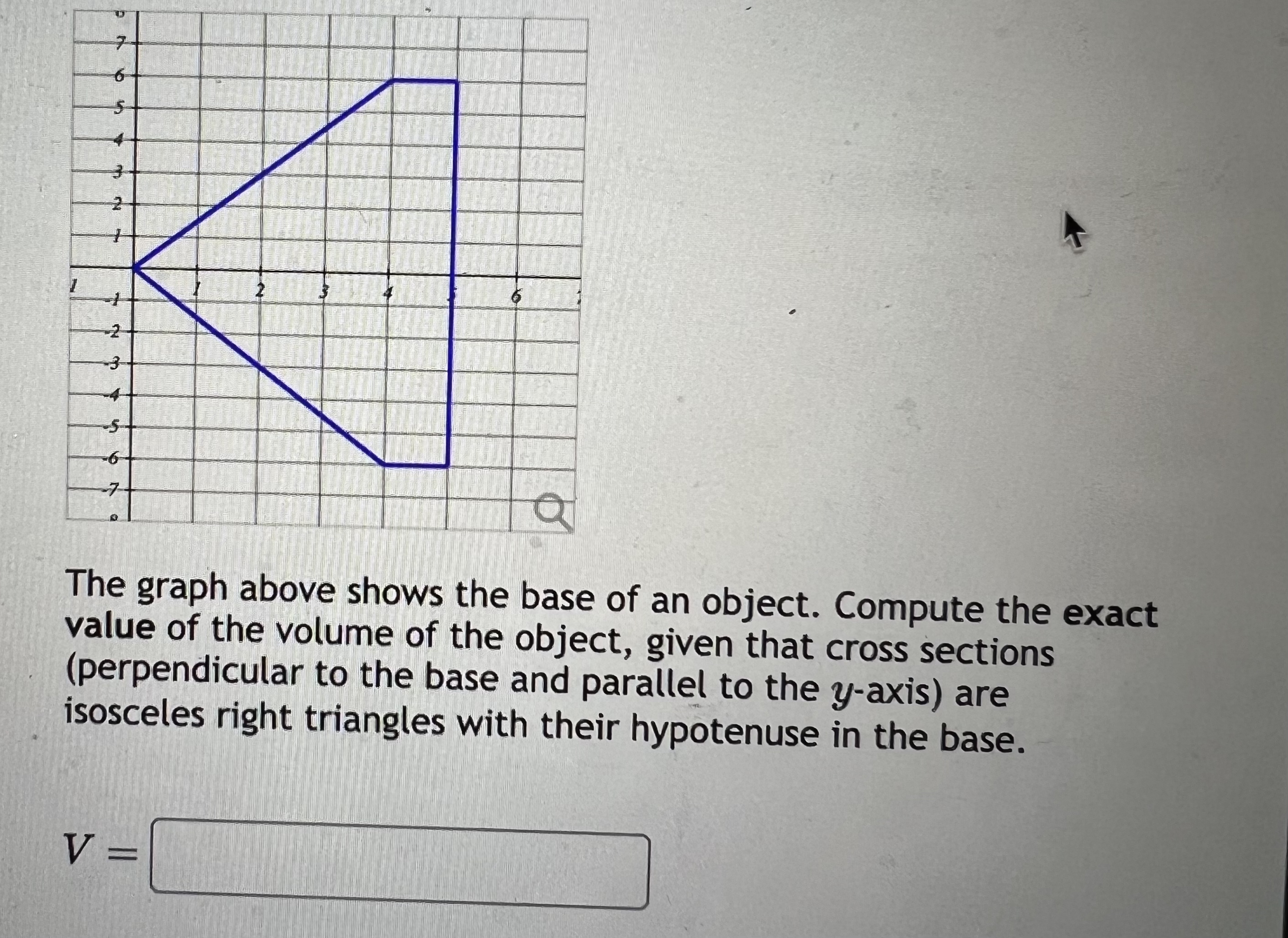 Solved The graph above shows the base of an object. Compute | Chegg.com