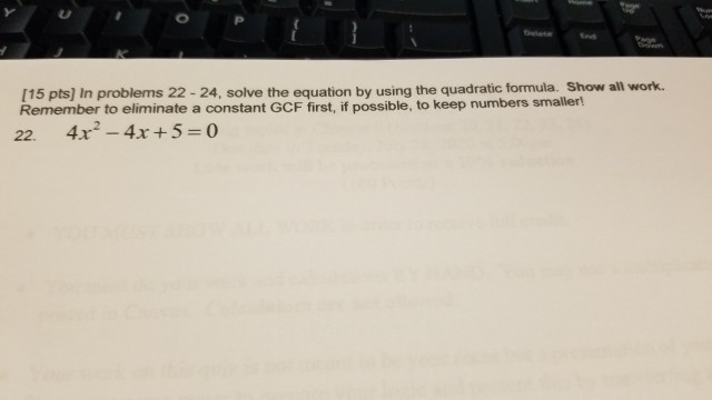 Solved [15 pts) In problems 22-24, solve the equation by | Chegg.com