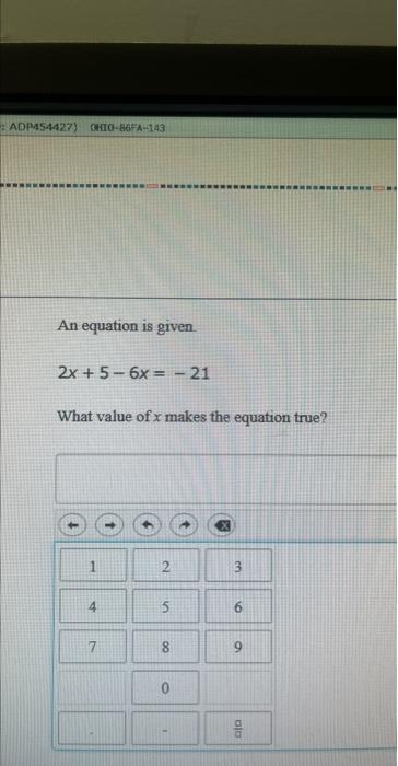 2x 5 21 what is the value of x