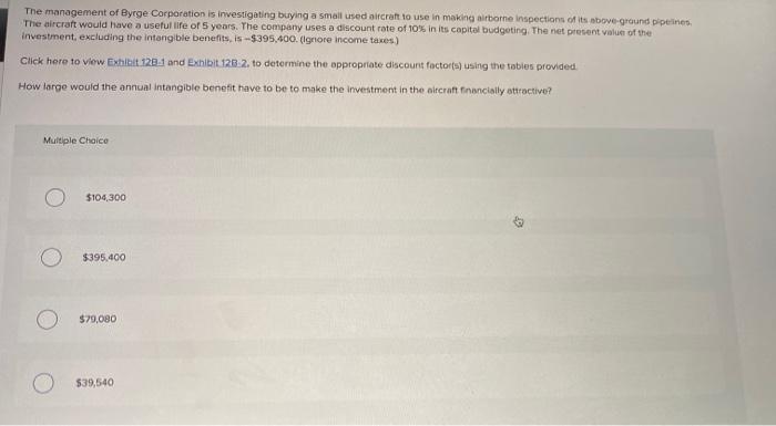 Solved The management of Byrge Corporation is investigating | Chegg.com