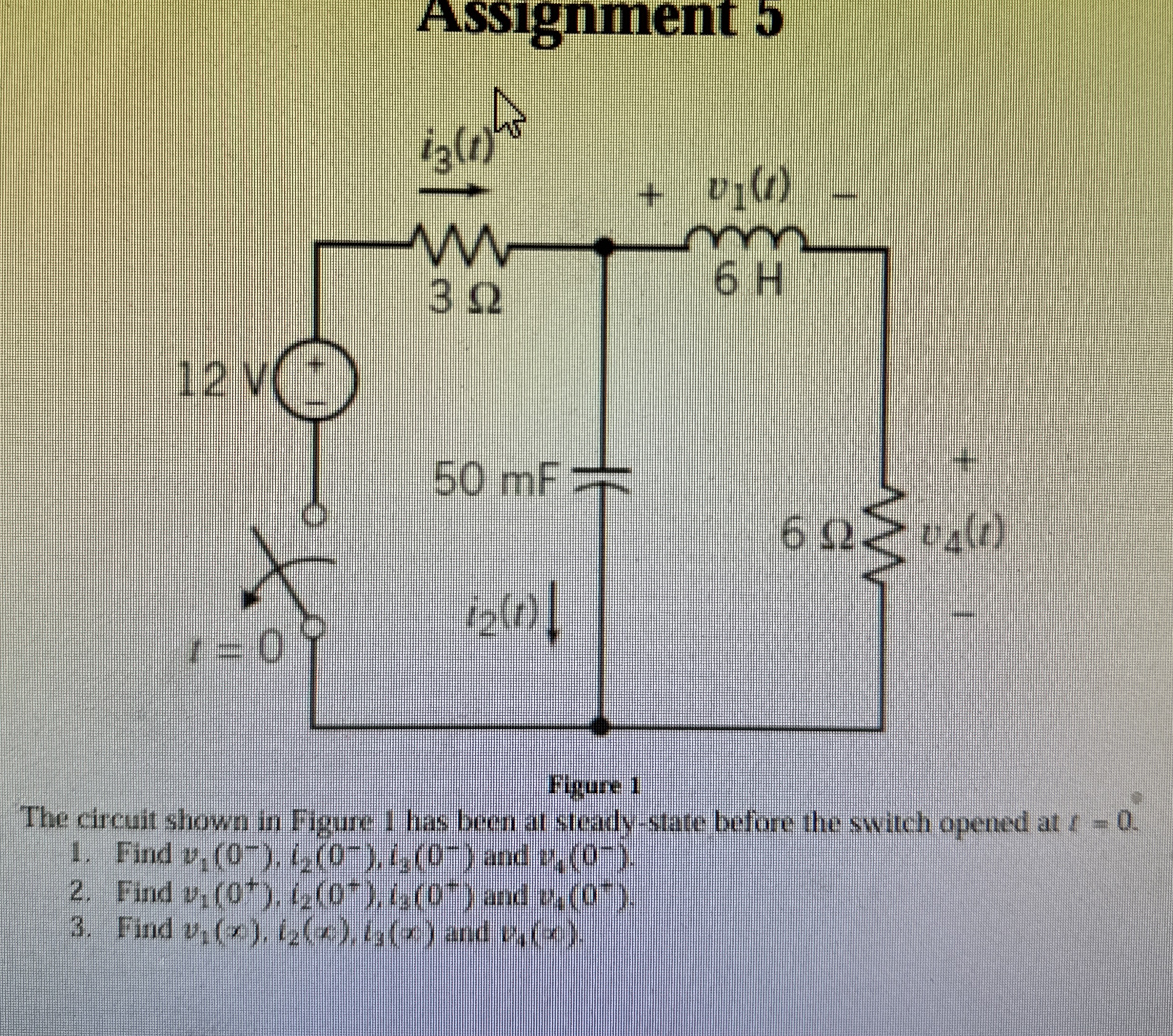 Assignment 5Figure 1The circuit shown in Figure 1 | Chegg.com