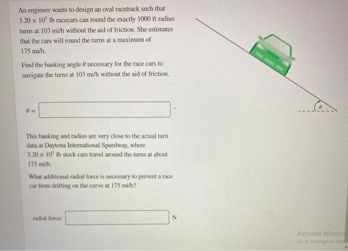 Solved An engineer wants to design an oval racetrack such