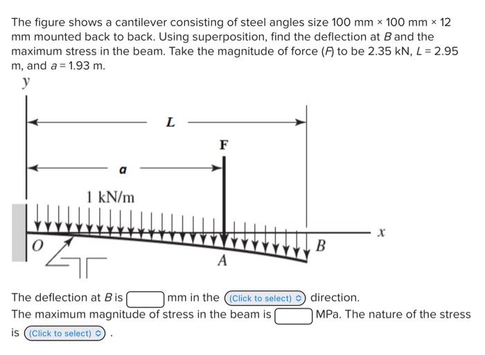 Solved The figure shows a cantilever consisting of steel | Chegg.com
