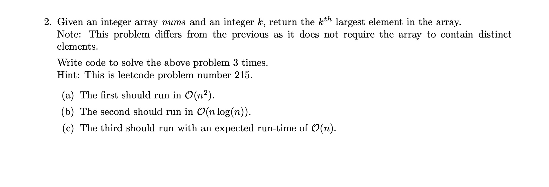 Solved 2. ﻿Given an integer array nums and an integer \( ﻿k | Chegg.com