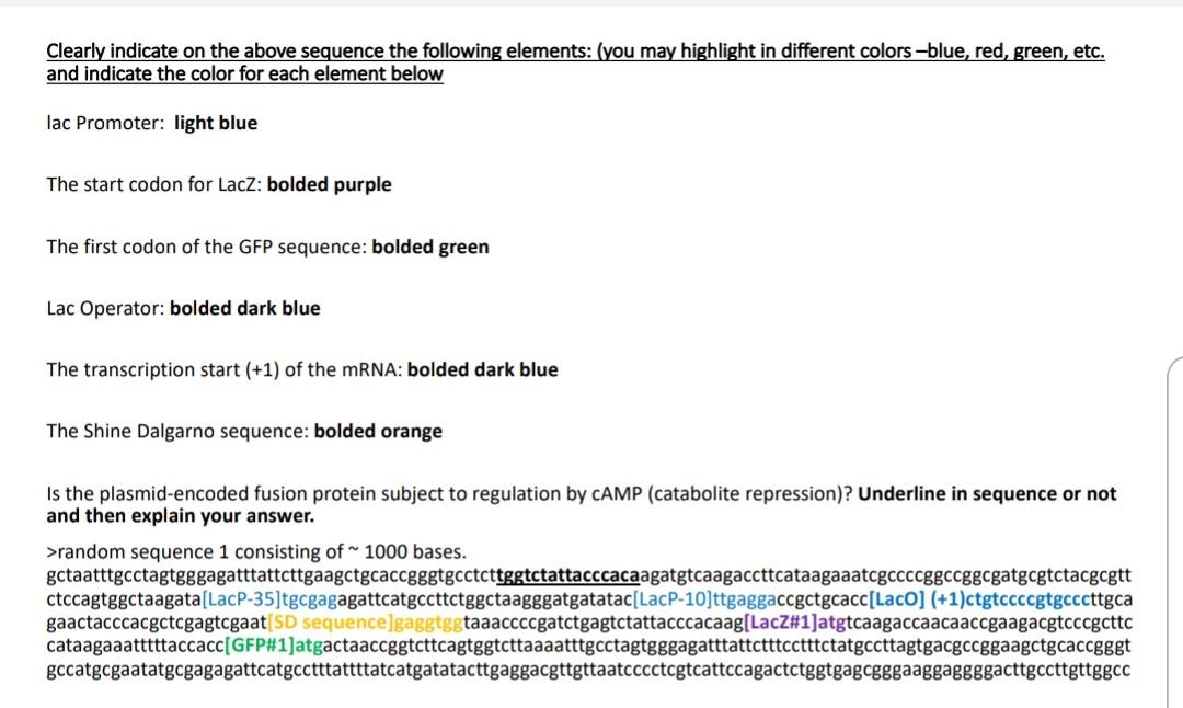 Solved Collabora 1. Below is a map for a plasmid called | Chegg.com