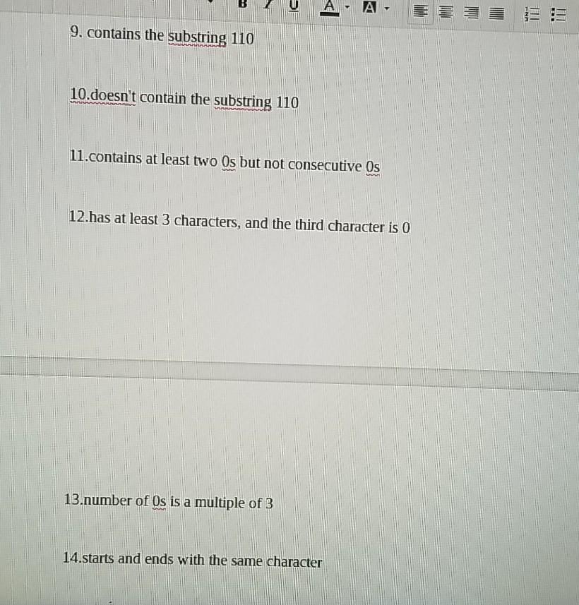 Solved Exercise 1: Write a regular expression and give the | Chegg.com