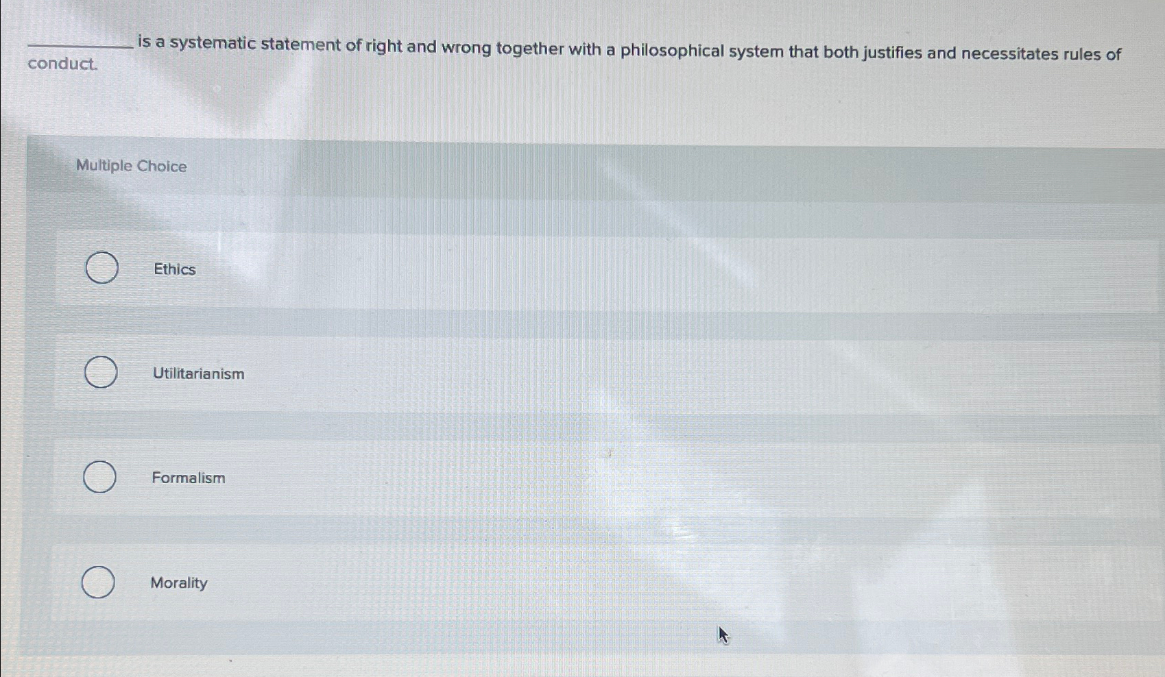 Solved is a systematic statement of right and wrong together | Chegg.com