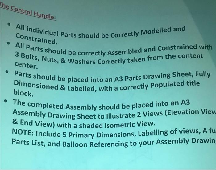 Solved The Control Handle Constrained. All individual Parts