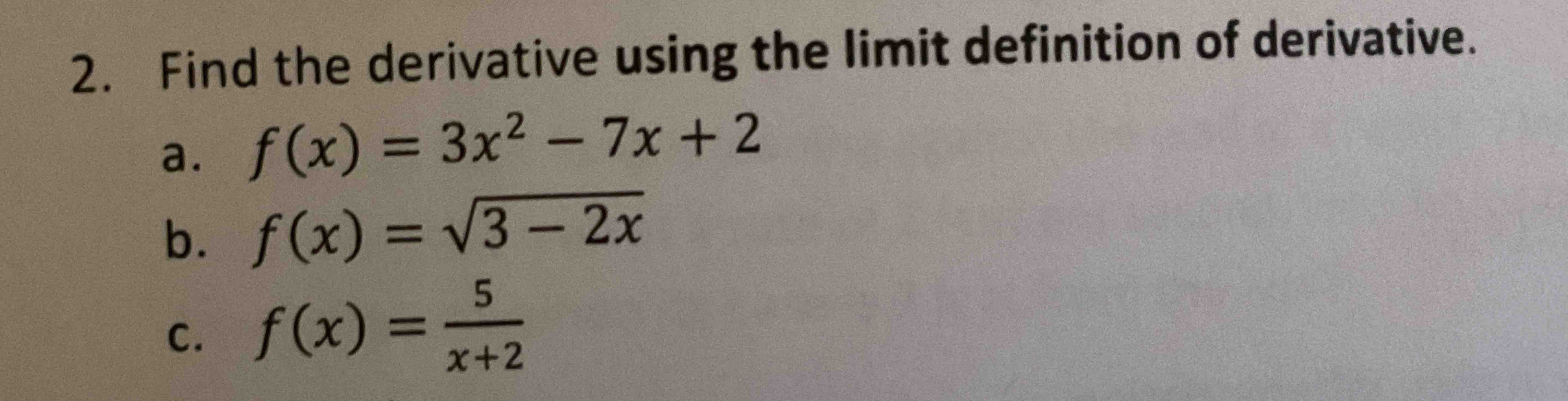 how to find the derivative of e x using the limit definition