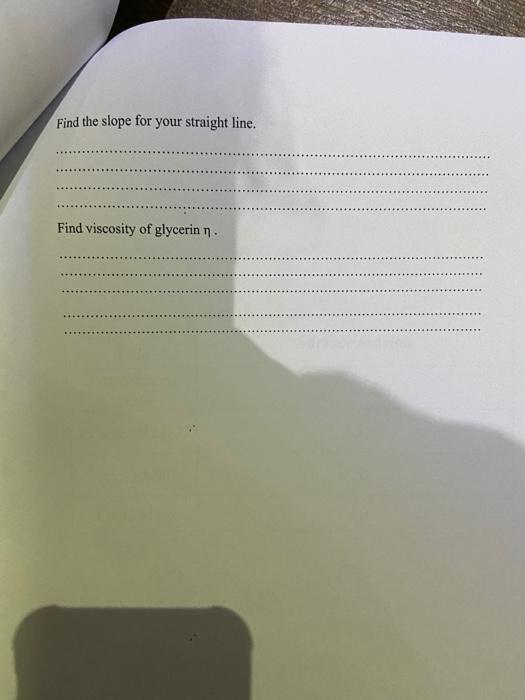 Solved 27 Experiment 7 Viscosity Objective Determining the