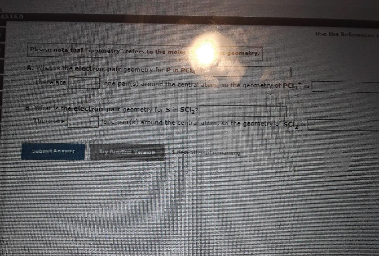 Solved Please note that "geometry" refers to the mellar. A. | Chegg.com