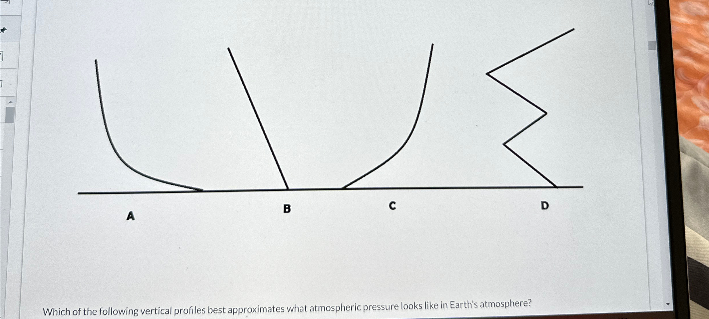 Solved Which of the following vertical profiles best | Chegg.com