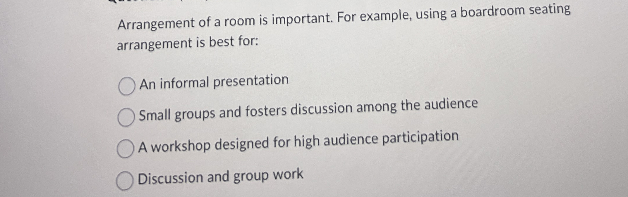 Solved Arrangement of a room is important. For example,