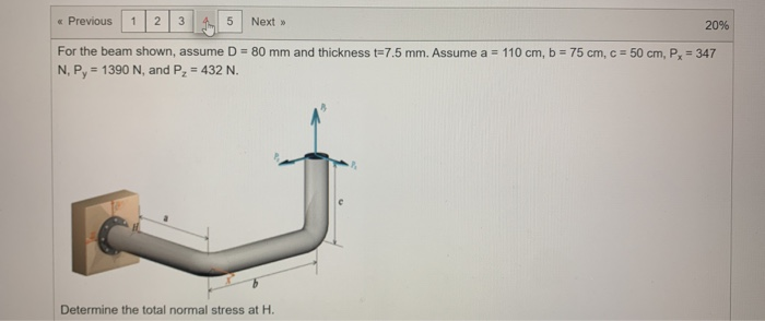 Solved Previous 1 2 5 Next For The Beam Show Chegg Com