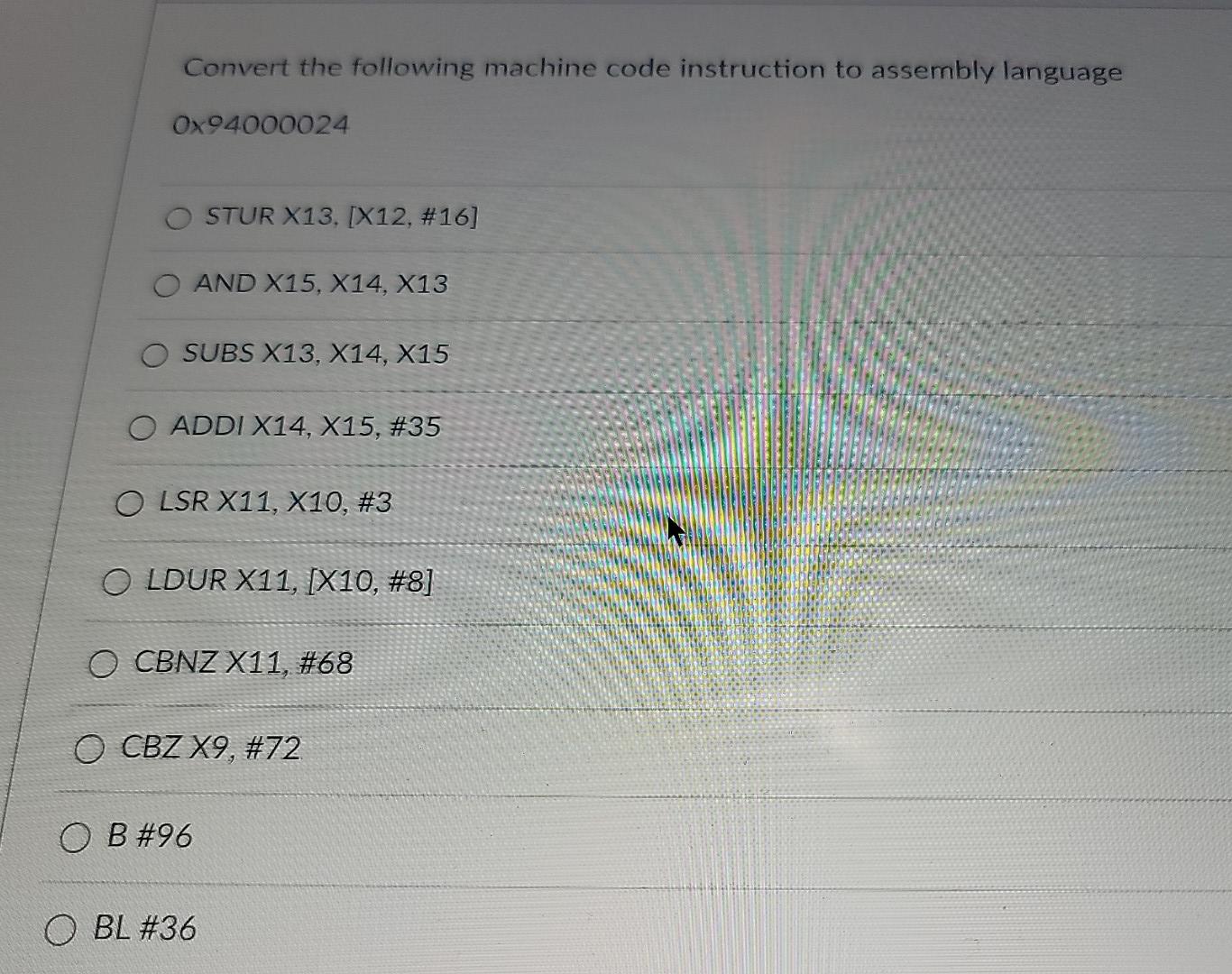 Solved Convert the following machine code instruction to | Chegg.com