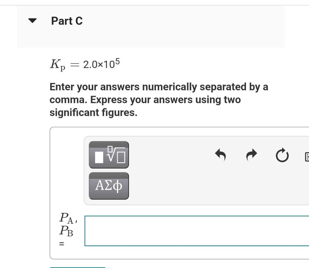 Solved Consider The Following Reaction: A (g) = 2 B (g) Find | Chegg.com