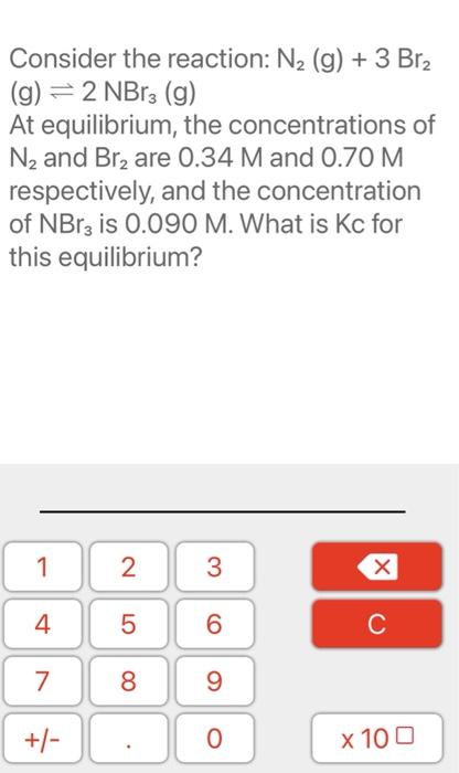 Solved Construct The Expression For Kc For The Following Chegg Com