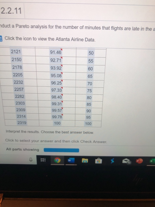 Solved 2.2.11 Conduct a Pareto analysis for the number of