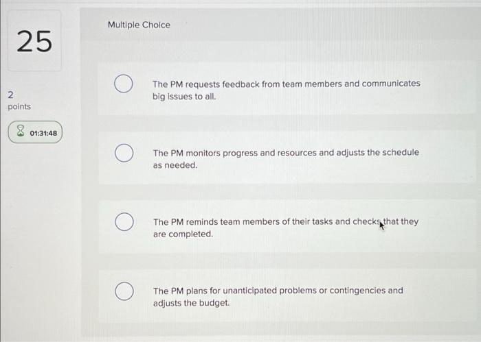 Solved During which phases of a project is project | Chegg.com