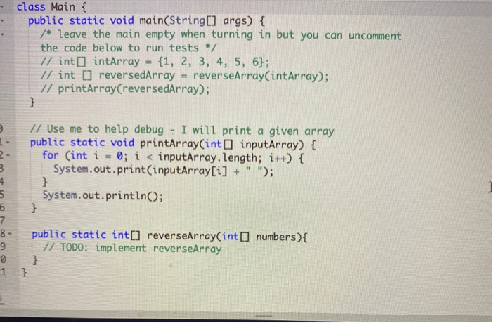 solved in java please: integer arrays origarr and... Solved Instructions from your teacher In this problem, you | Chegg.com