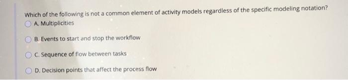 Solved Which of the following is not a common element of | Chegg.com