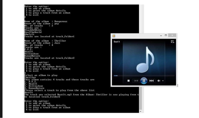 Solved Write a complete C++ program to create a music player | Chegg.com