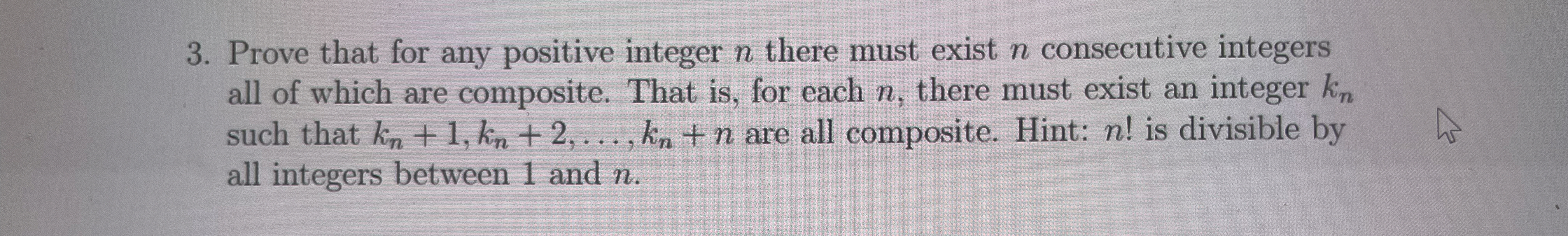 Solved Prove that for any positive integer n ﻿there must | Chegg.com