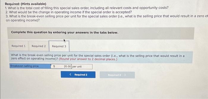 Solved Required: (Hints available) 1. What is the total cost | Chegg.com