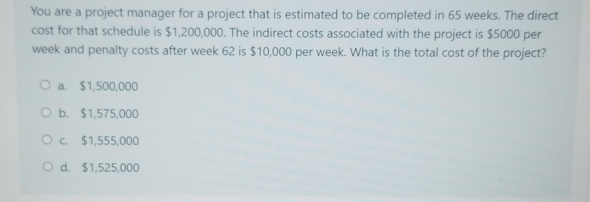 Solved You are a project manager for a project that is | Chegg.com